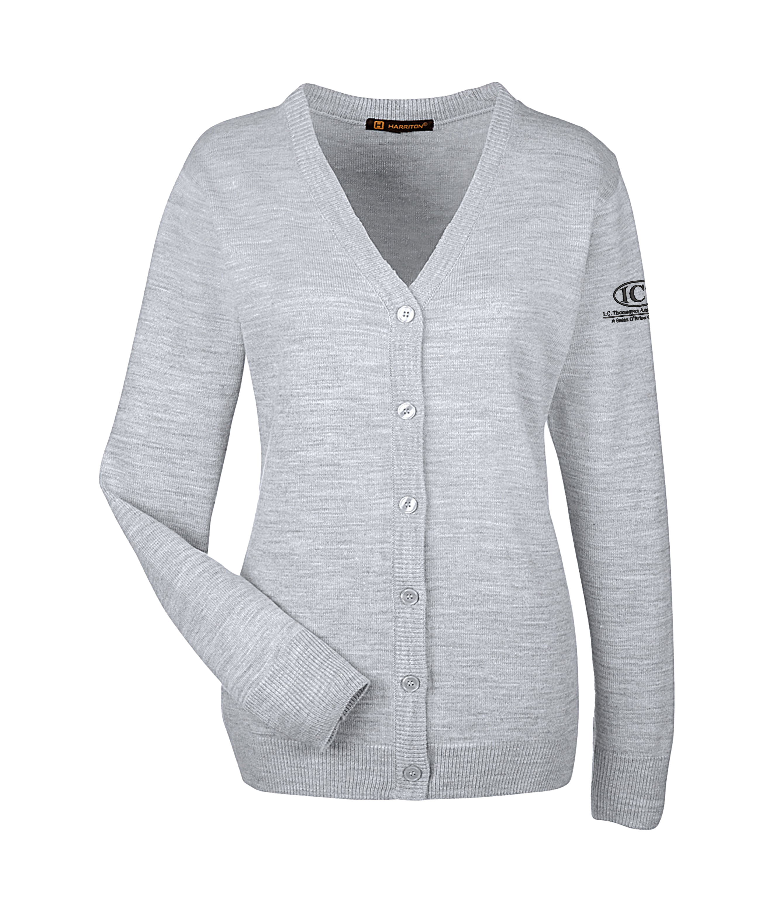 Harriton Ladies' Pilbloc™ V-Neck Button Cardigan Sweater