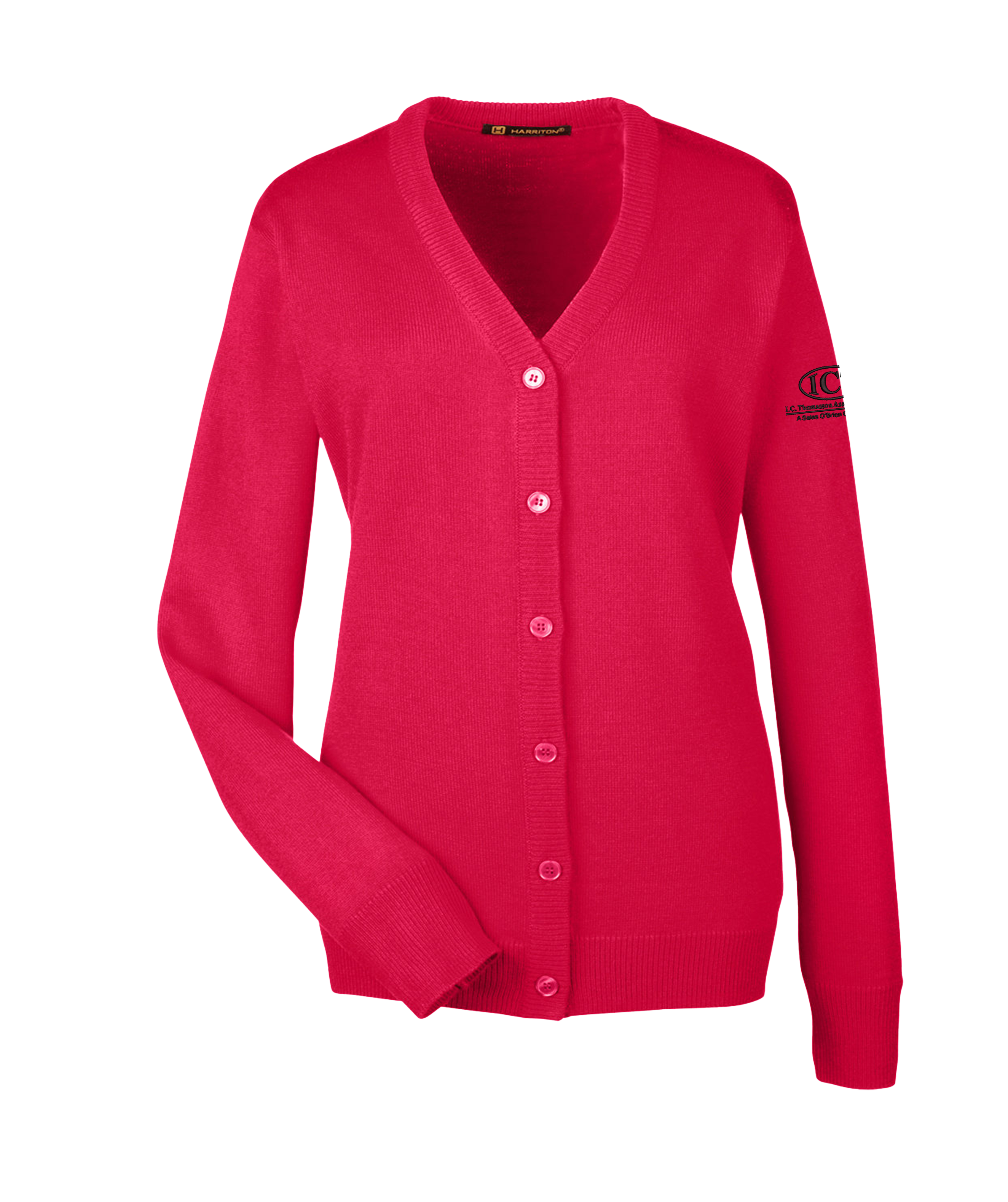 Harriton Ladies' Pilbloc™ V-Neck Button Cardigan Sweater